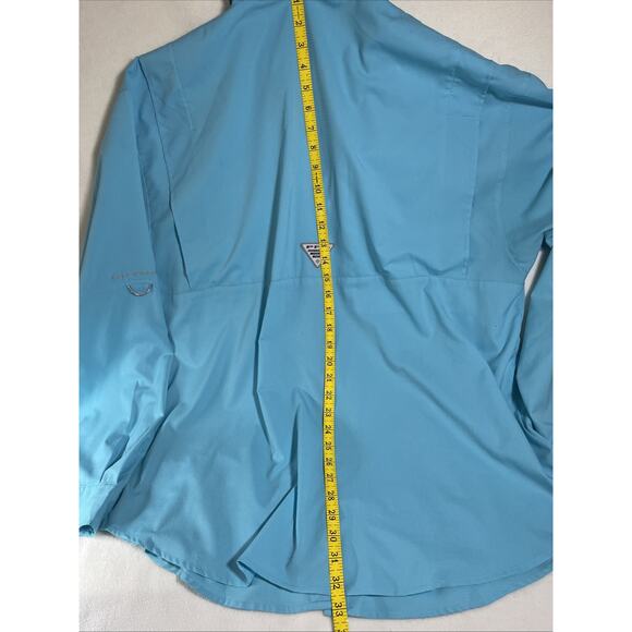 Columbia Men's Shirt PFG 2XL Long Sleeve - Aqua EUC - Picture 8 of 8